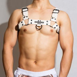 BDSMaster Harnais Chest All Blanc